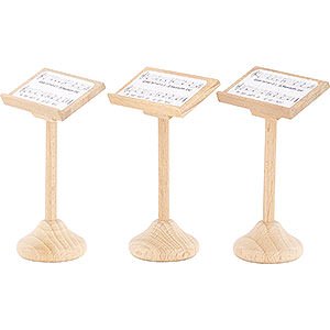 Small Figures & Ornaments Wagner Snowmen Music Stand for Sonwman Musician - 3 pieces - 8 cm / 3.1 inch