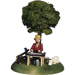 Small Figures & Ornaments Günter Reichel Born Country Musician Zither Player - 15 cm / 5.9 inch