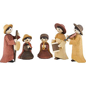 Nativity Figurines All Nativity Figurines Musicians, Set of Five, Stained - 7 cm / 2.8 inch