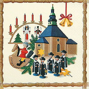 Small Figures & Ornaments Mugs & Napkins Napkins Seiffen - 20 pcs. - 33 cm / 13 inch