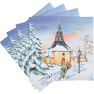 Small Figures & Ornaments Mugs & Napkins Napkins Sunset in Seiffen - 20 pcs.
