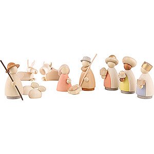 Nativity Figurines All Nativity Figurines Nativity Set of 11 Pieces Colored - Small - 7 cm / 3.1 inch