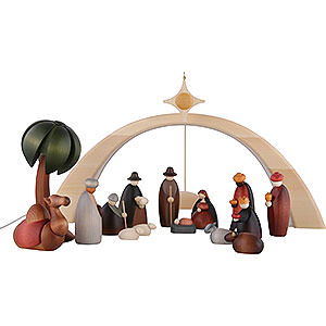 Nativity Set of 17 Pieces Including Light Arch - and Star by Björn ...