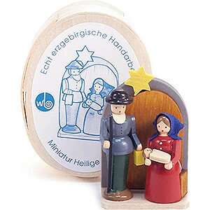 Small Figures & Ornaments Wood Chip Boxes Nativity in Wood Chip Box - 3 cm / 1.2 inch