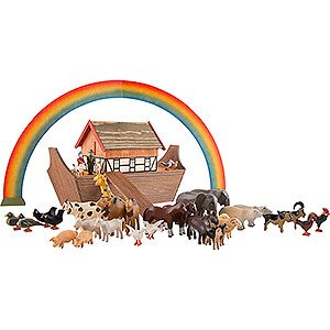 Small Figures & Ornaments everything else Noah's Ark with 36 Animals and 2 Figurines - 19,5 cm / 7.7 inch