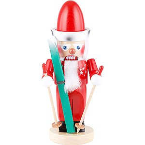Nussknacker Weihnachtsmänner Nussknacker Chubby Santa auf Ski - 32 cm