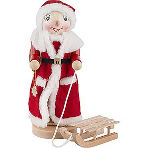 Nussknacker Weihnachtsmnner Nussknacker Mrs. Santa mit Schlitten - 36,5 cm
