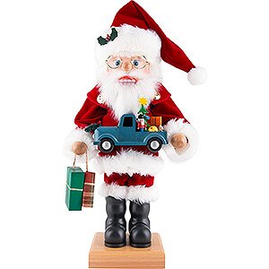 Nussknacker Weihnachtsmnner Nussknacker Weihnachtsmann mit Spielzeugauto - 46,5 cm