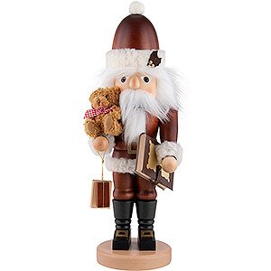 Nussknacker Weihnachtsmänner Nussknacker Weihnachtsmann mit Teddy natur - 44,0 cm