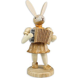 Kleine Figuren & Miniaturen Osterartikel Osterhase mit Akkordeon, natur - 7,5 cm