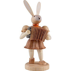 Kleine Figuren & Miniaturen Osterartikel Osterhase mit Akkordeon, natur - 7,5 cm