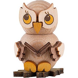 Gift Ideas Back to School Owl Child with Book - 4 cm / 1.6 inch