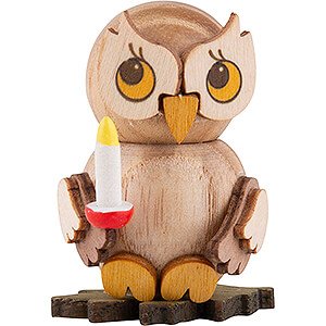 Small Figures & Ornaments Kuhnert Mini Owls Owl Child with Candle - 4 cm / 1.6 inch