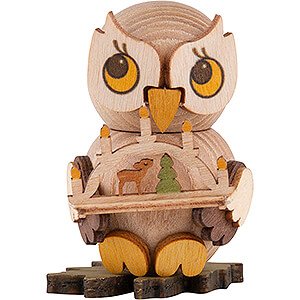 Small Figures & Ornaments Kuhnert Mini Owls Owl Child with Candle Arch - 4 cm / 1.6 inch