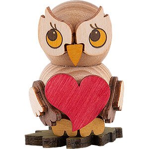 Gift Ideas Mother's Day Owl Child with Heart - 4 cm / 1.6 inch