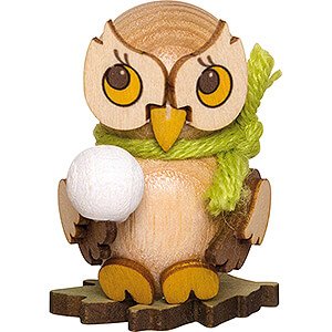 Small Figures & Ornaments Kuhnert Mini Owls Owl Child with Snow Globe - 4 cm / 1.6 inch