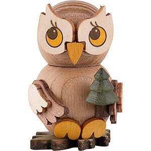 Small Figures & Ornaments Kuhnert Mini Owls Owl Child with Tree - 4 cm / 1.6 inch