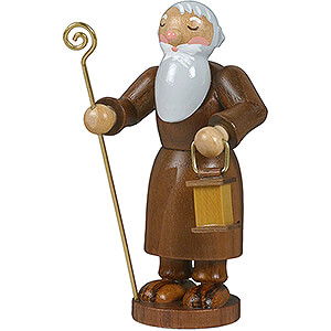 Weihnachtsengel Orchester (Ellmann) Petrus mit Heiligenstab und Lampe, natur - 6,5 cm