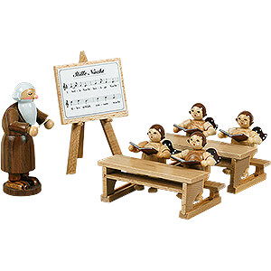 Weihnachtsengel Orchester (Ellmann) Petrus und Engelschule, natur - 2 Bnke - 6,5 cm