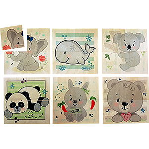 Holzspielzeug Bau- und Legespiele Puzzle Br nature - 10 cm