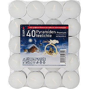 Lichterwelt Kerzen Pyramiden-Teelichter Premium, 40 Stck