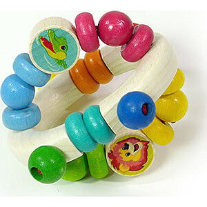 Holzspielzeug Fr die Kleinsten Rassel Dschungel - 8 cm