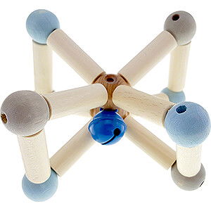 Holzspielzeug Fr die Kleinsten Rassel Twist blue nature - 10 cm