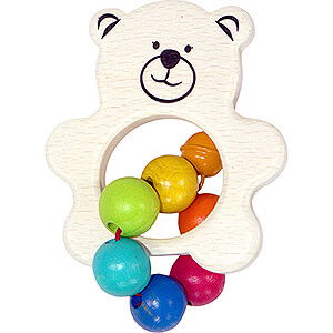 Wooden Toys For the Youngest Rattle Teddy - 13 cm / 5.1 inch