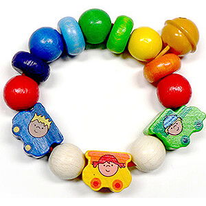 Wooden Toys For the Youngest Rattle, Toy Train - 7 cm / 2.8 inch