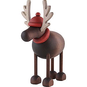Kleine Figuren & Miniaturen Björn Köhler Weihnachtsfrauen kl. Rentier Rudolf stehend - 12 cm
