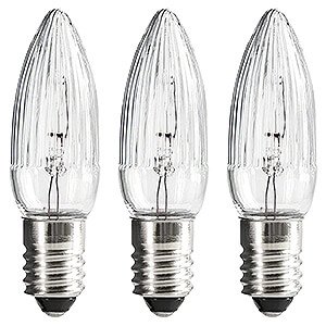 Christmas-Pyramids Spare bulbs Rippled Bulb for Outside Use - E10 Socket - 12V/3W