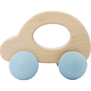 Holzspielzeug Bewegung Rolli Auto, nature blue - 7 cm