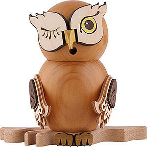 Ruchermnner Tiere Ruchereule gebeizt - 15 cm