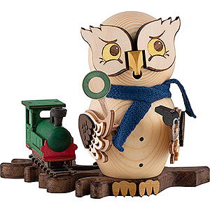 Ruchermnner Tiere Ruchereule mit Eisenbahn - 15 cm
