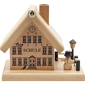 Ruchermnner Rucherhuser aus Holz Rucherhaus Schule - 12 cm