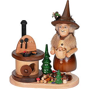 Ruchermnner Sonstige Figuren Ruchermnnchen Klofrau am Herd - 25 cm