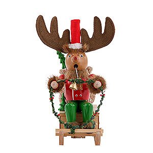 Ruchermnner Bekannte Personen Ruchermnnchen Rudolph mit Schlitten - 25 cm
