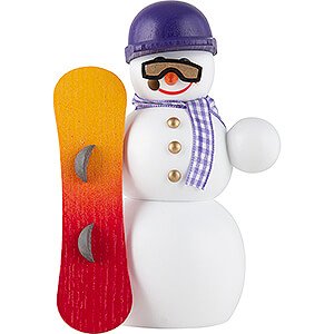 Ruchermnner Schneemnner Ruchermnnchen Schneemann Snowboarder - 13 cm