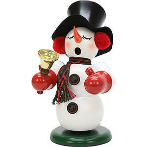 Ruchermnner Schneemnner Ruchermnnchen Schneemann mit Glocke - 23 cm