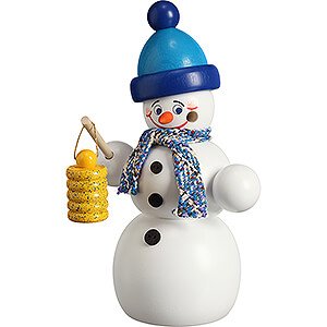 Ruchermnner Schneemnner Ruchermnnchen Schneemann mit Laterne - 16 cm
