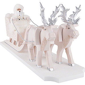 Ruchermnner Weihnachtsmnner Ruchermnnchen Vterchen Frost mit Rentierschlitten - 26 cm