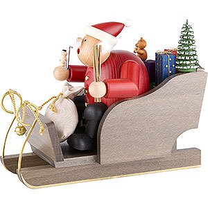 Ruchermnner Weihnachtsmnner Ruchermnnchen Weihnachtsmann auf Schlitten - 20 cm
