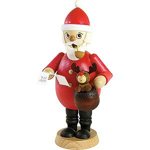 Ruchermnner Weihnachtsmnner Ruchermnnchen Weihnachtsmann mit Wunschzettel und Elch - 16,5 cm
