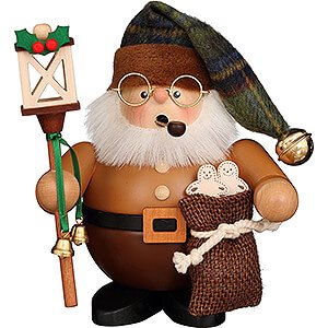 Ruchermnner Weihnachtsmnner Ruchermnnchen Wichtel Weihnachtsmann mit Laterne natur - 15,5 cm