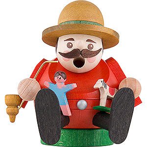 Ruchermnner Berufe Ruchermnnchen mini sitzend - Spielzeugverkufer - 8 cm