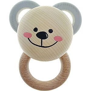 Holzspielzeug Fr die Kleinsten Rundrassel Br nature - 10 cm