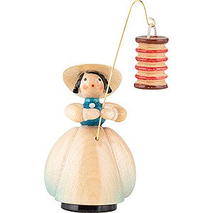 Kleine Figuren & Miniaturen Schaarschmidt Figuren Schaarschmidt Hut-Dame mit Lampion lang rot - 4 cm