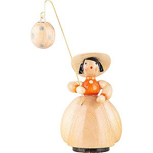 Kleine Figuren & Miniaturen Schaarschmidt Figuren Schaarschmidt Hut-Dame mit Lampion rund blau - 4 cm