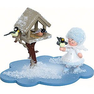Kleine Figuren & Miniaturen Kuhnert Schneeflckchen Schneeflckchen mit Futterhaus - 10x7x6 cm
