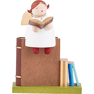 Weihnachtsengel Gnter Reichel Schutzengel Schutzengel auf Buch lesend - 3,5 cm